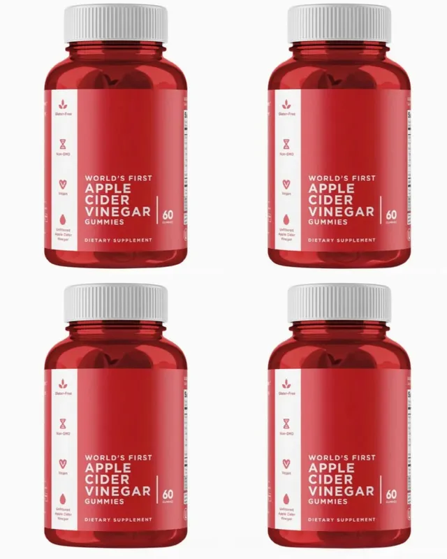 Conjunto de gomas de 3 pacotes: Ashwagandha para alívio do estresse, probióticos para a saúde intestinal + suplemento ACV Detox vegano sem glúten 60 ct cada — image 12