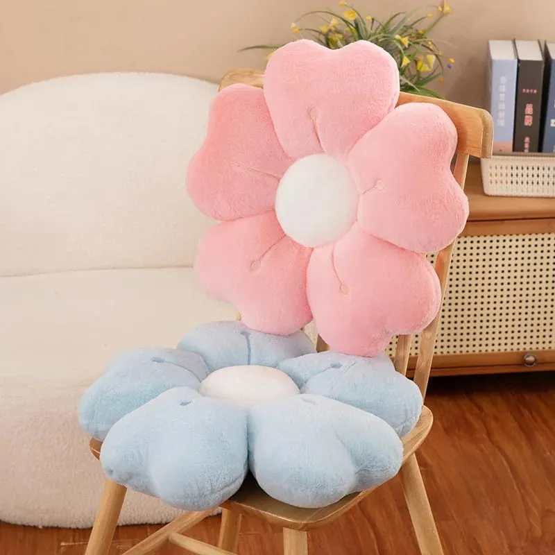 Plush Pillow Comfortable Daisy Flower Shaped - Cute Decorative Pad for Bed and Sofa Soft Polyester Fabric — image 4