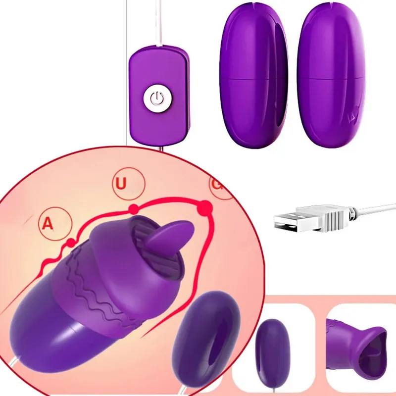 Multi função vibrador clitóris g-ponto língua clitóris 2 salto ovo usb power bullet controle remoto vibratório brinquedos sexuais para mulher — image 2
