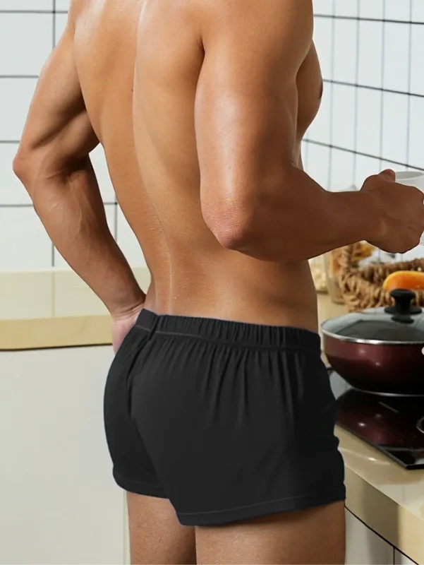 Men's Loose Front Fly Icy Woven Boxer Shorts, Stretch Breathable Multi Color Underwear for Sleep Home Daily Casual Lounge Wear — image 6