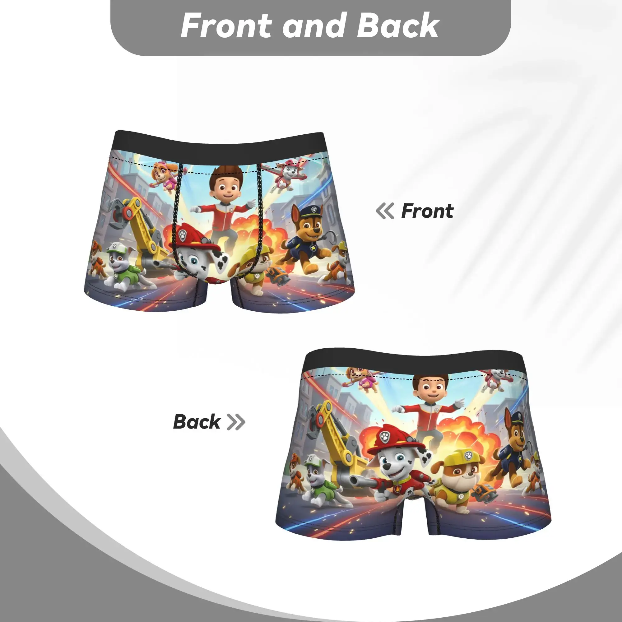 Paw Dogs Patrols Trunk Pouch Underwear High Quality Design Boxer Brief Breathable Men Underpants Big Size 2XL — image 4