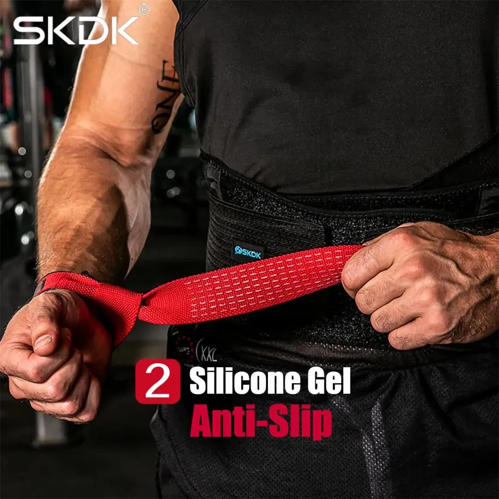 1 Pair Weightlifting Wrist Straps Strength Training Adjustable Non-slip Gym Fitness Lifting Strap Wrist Support Sports Grip Band — image 5