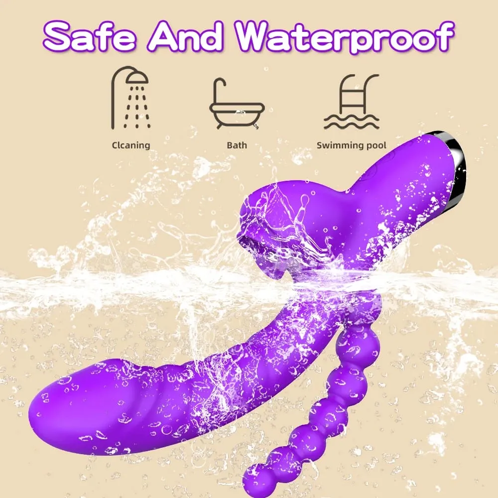 3 in 1 Tapping Flapping Vibrator Anal Sex Clitoris Clit Sucker Stimulator Sex Toys Female Licking Sucking Vibrators Adult Goods — image 6