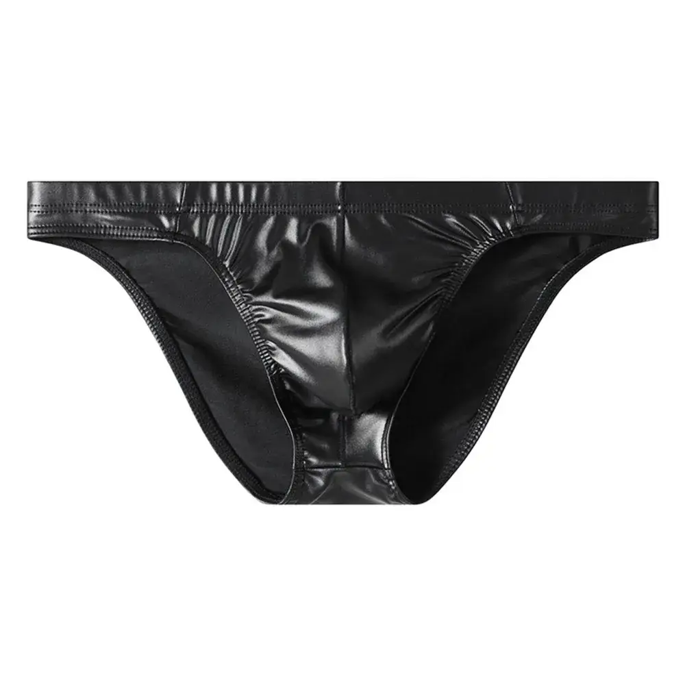 Waterproof Men Briefs Glossy Thong Silky Smooth Underpants Low-waist Men Underwear Waist Bulge Pouch Lingerie Panties Underpant