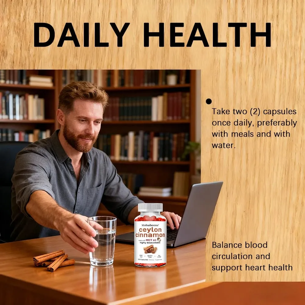 Cápsulas orgânicas de canela do Ceilão 600mg de alta potência suporta antioxidante energia imunológica coração articulação osso e saúde digestiva — image 5