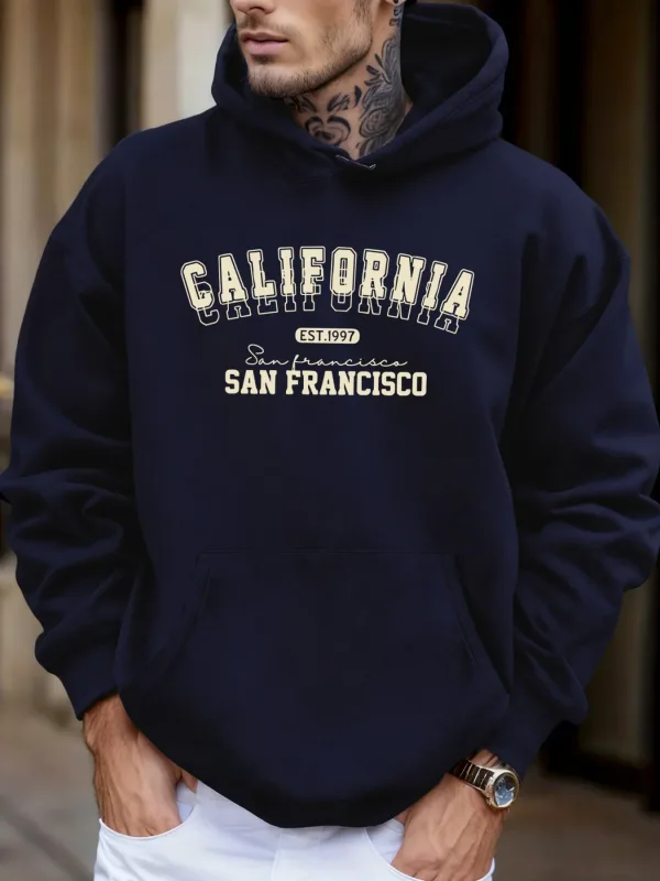 California San Francisco Est 1997 Print Soft Loose Hoodies Fleece Autumn Sportswear Men'S Sport Jogging Sweatshirts Comfy Tops — image 15