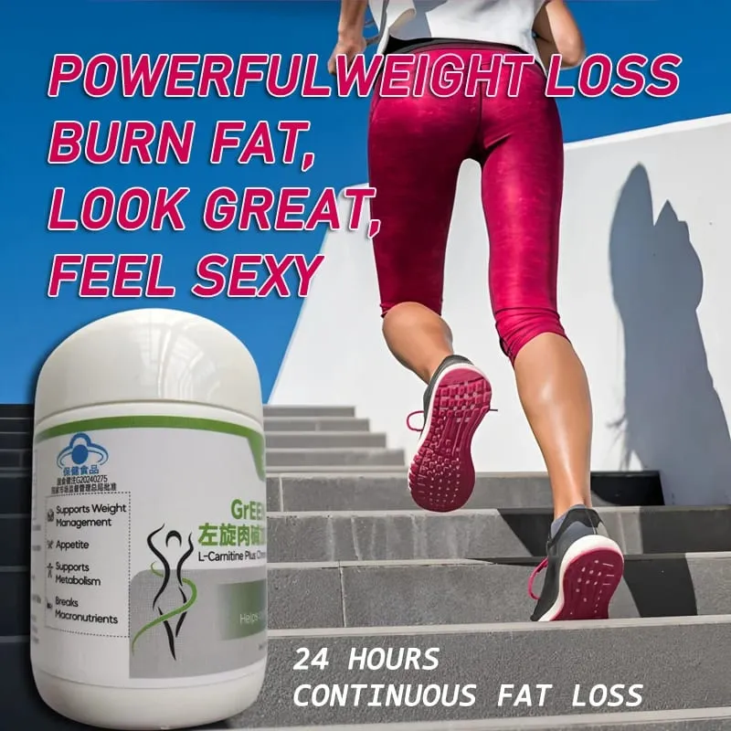 Extra Strength L-carnitine & chromium Weight Loss Capsules Natural Appetite Suppressant Fat Blocker lose weight fast and safe