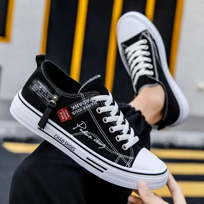 Men's Canvas Shoes Breathable Men Casual Shoes Outdoor Sneakers Comfortable Low-Top Men Tennis Shoes Zapatillas De Deporte — image 3