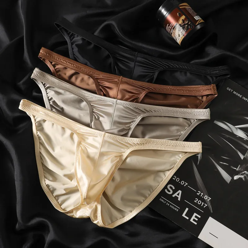 Mga Panlalaking Low Rise Gym Brief Makinis na Satin Sport Training Underwear Bodybuilding Ultra Manipis Mabilis na Dry Fitness Workout Nakakaangat ng Puwit — image 9