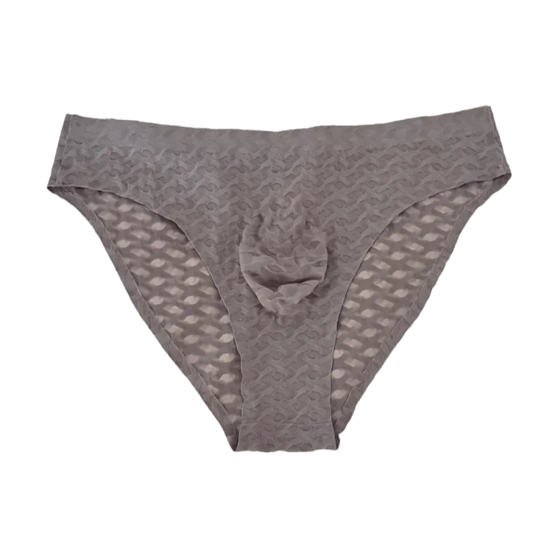 Panties Mesh Thin Men's Underwear Transparent Low Waist Ice Silk Underpants Bubble U Convex Pouch Men Triangle Briefs Male — image 16