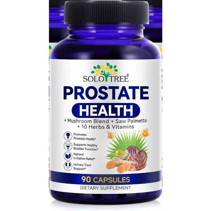 Cápsulas de saúde da próstata Saw Palmetto Reishi Urtiga Cúrcuma para bexiga urinária bem-estar e suporte de fluxo masculino 90 contagens — image 8
