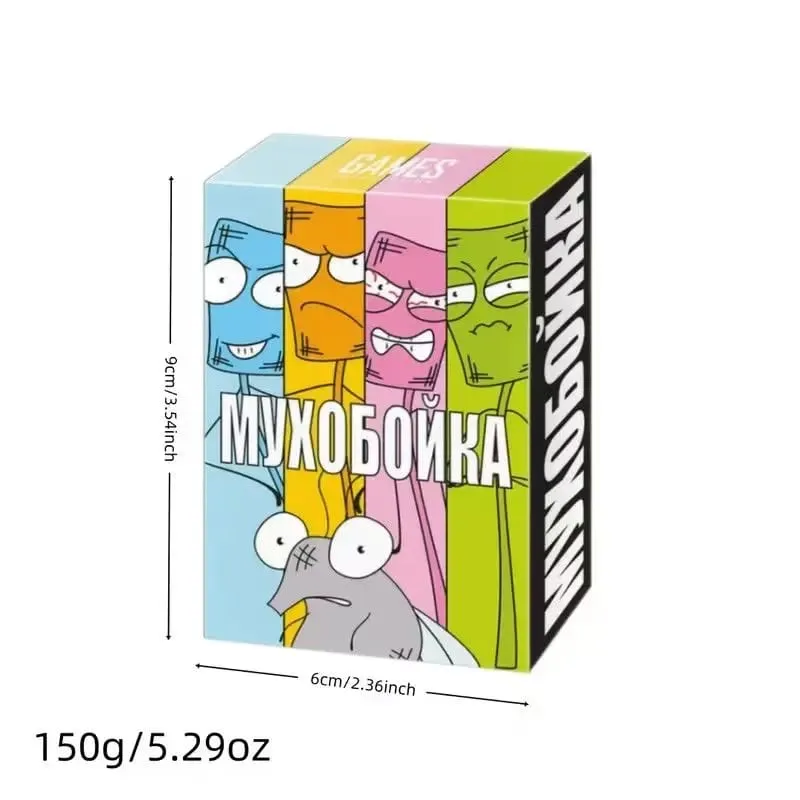 Russian Version Hilarious Fly Swatter Card Game Fun Fast-Paced Reaction Board Game for 2-6 Players Family Party Entertainment — image 5