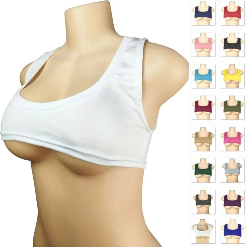 Y2k European and American Low Round Neck Ultra Short Sleeveless Vest T-shirt Sexy Chest Hugging and Navel Exposed Vest — image 7