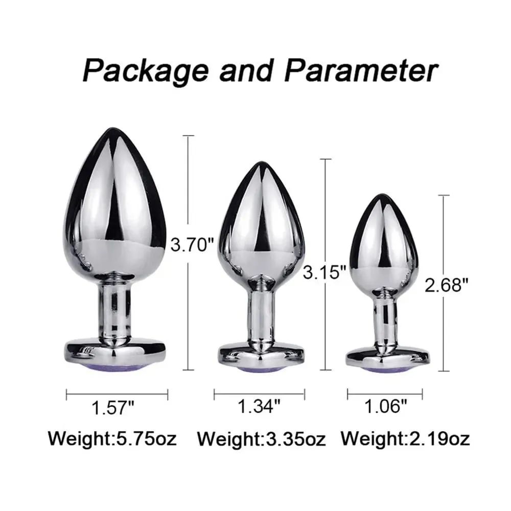S/M/L Metal Anal Plug Butt Plug Sex Toy Butt Toy for Women Men Couples Gay Adult Game Masturbator Anal Diamond Sex Shop — image 2