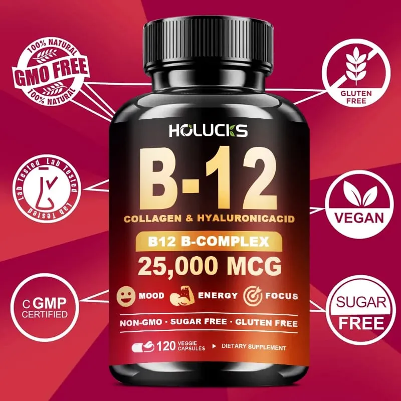 Vitamin B12 Complex Supplement Benefit Brain & Heart Function Support Memory Learning Metabolism Helps Boost Natural Energy — image 7