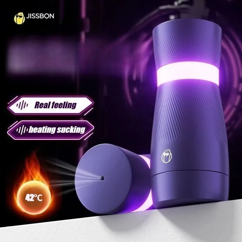 Jissbon Suction Masturbator Cup Intelligent Heating 7 Speeds Vibrating Real Pussy Stroker Piston Blowjob Sex Toys for Man — image 2