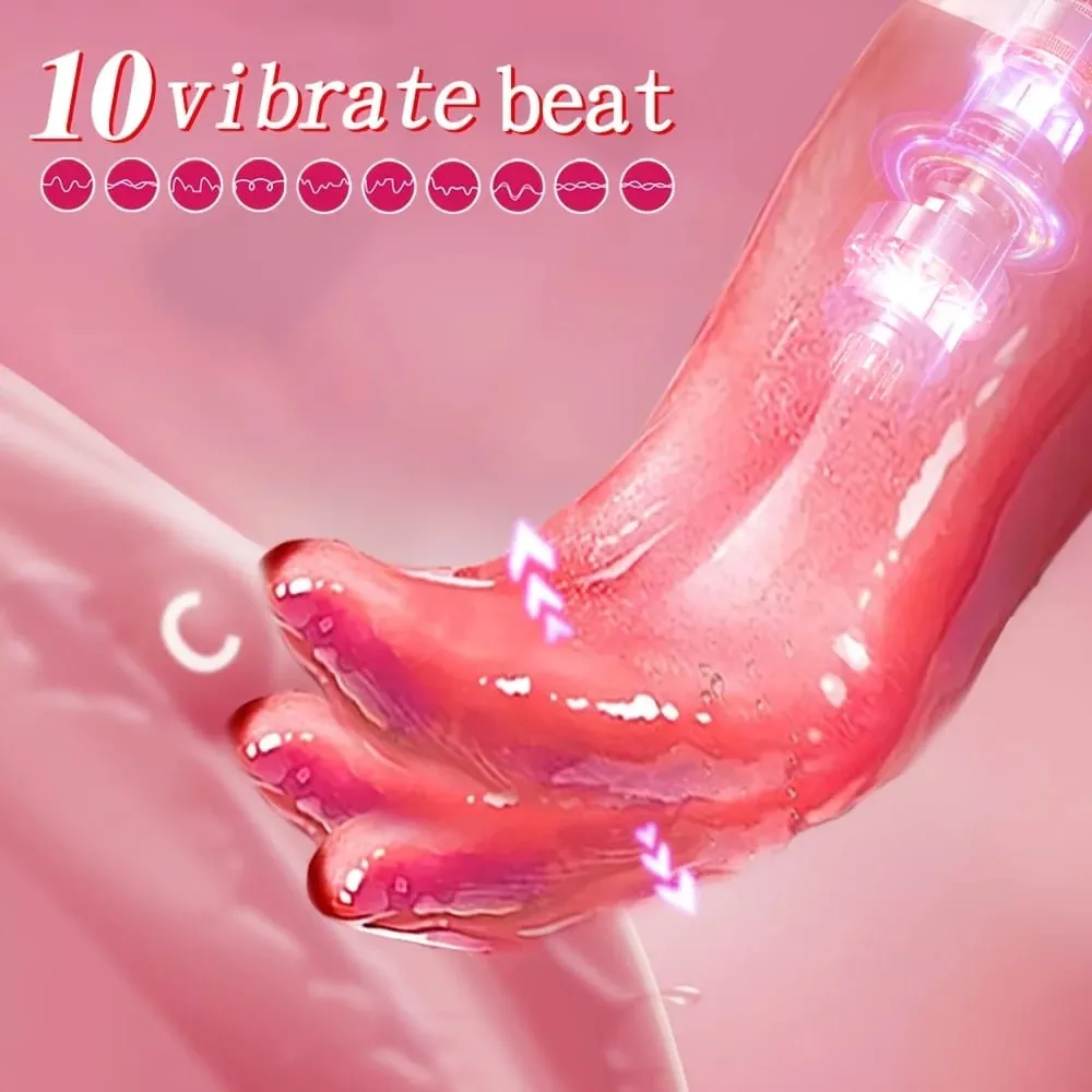Clitoral Nipple Licking Vibrator Vaginal Anal Orgasm Stimulator na may 10 Vibration Mode Mga Pang-adultong Sex Toys para sa Mag-asawang Pleasure Game — image 2