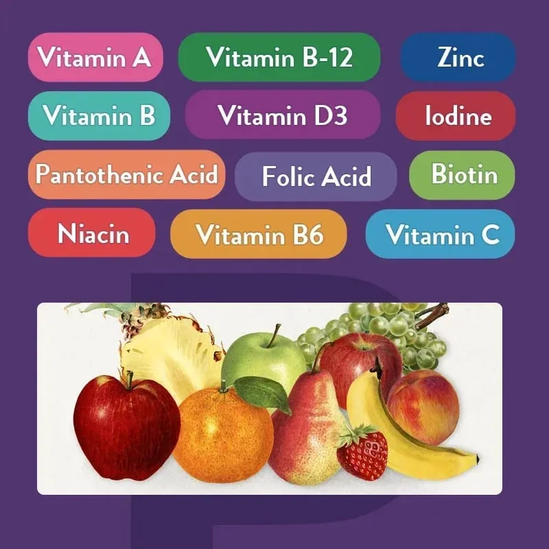 Multivitamin Gummies - Upang Magbigay ng Enerhiya para sa Balat ng Buhok at Mga Kuko Suporta sa Kalusugan ng Immune Pangkalahatang Kalusugan — image 3