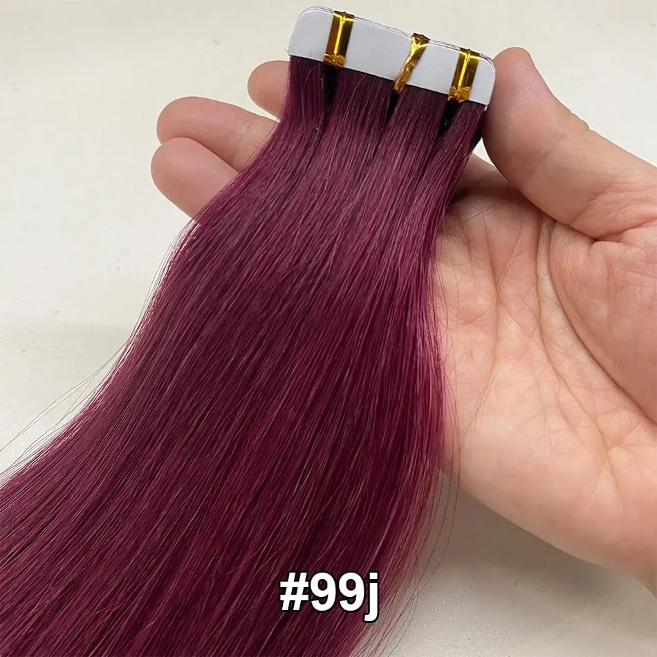 Full Shine Tape In 100% Remy Human Hair Straight Double Sided Blonde Comfortable Silky Natural Tape Ins For Women — image 15