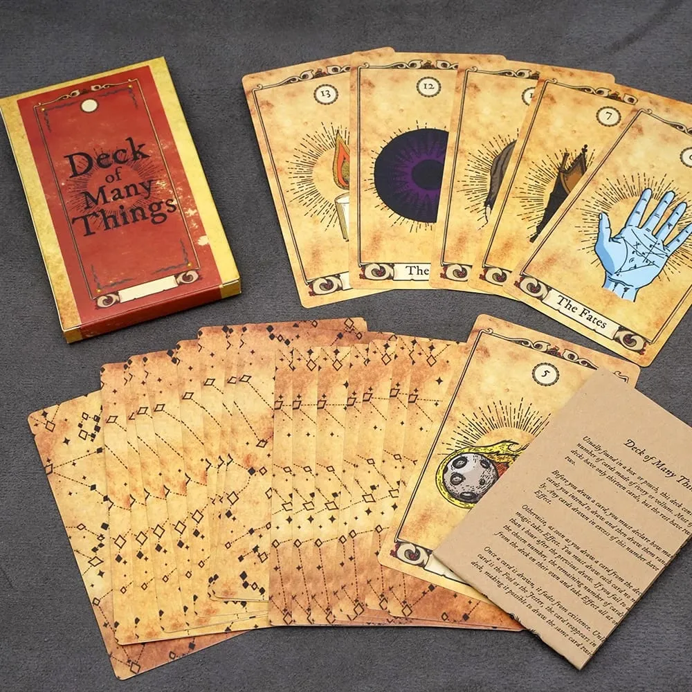 Deck of Many Things Card Game The Ultimate Tabletop Prop Full 22 card Deck of Many Things Adds And Extra Layer Of Excitement Pan