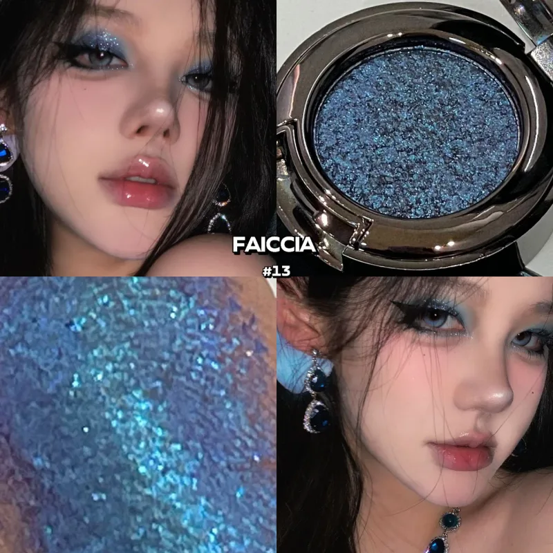 Chameleon Smoky Green Eyeshadow Palette High Gloss Easy-To-Apply Sparkling Purple Pearlescent Eye Shadow Brightening Makeup — image 9
