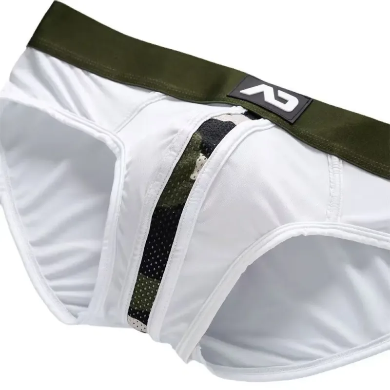2026New men's personalized ice silk U convex low waist mesh breathable briefs, underwear fashion M388 — image 1