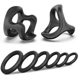 Cock Ring Reusable Silicone Penis Ring Delayed Ejaculation Penis Enlargement Dick Enlarger Semen Semen Lock Ring Sex Toy Men — image 14