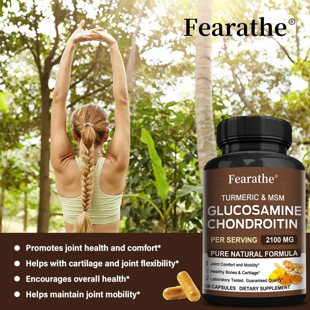 Glucosamine Chondroitin MSM Capsules 2100mg Support Joint Mobility Cartilage Flexibility Health Back & Knee Comfort — image 4