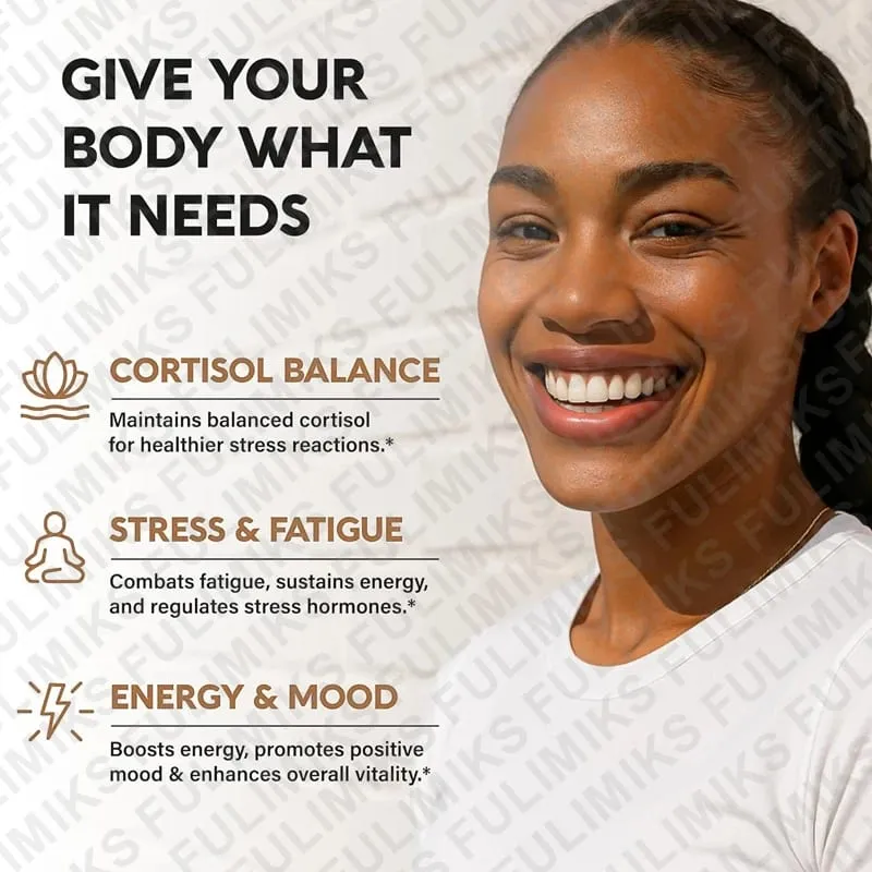 Cortisol Supplement Helig Basilika | Ashwagandha | Rhodiola | L-Theanine Växtbaserad hormonbalans - humörfokus & sömnstöd