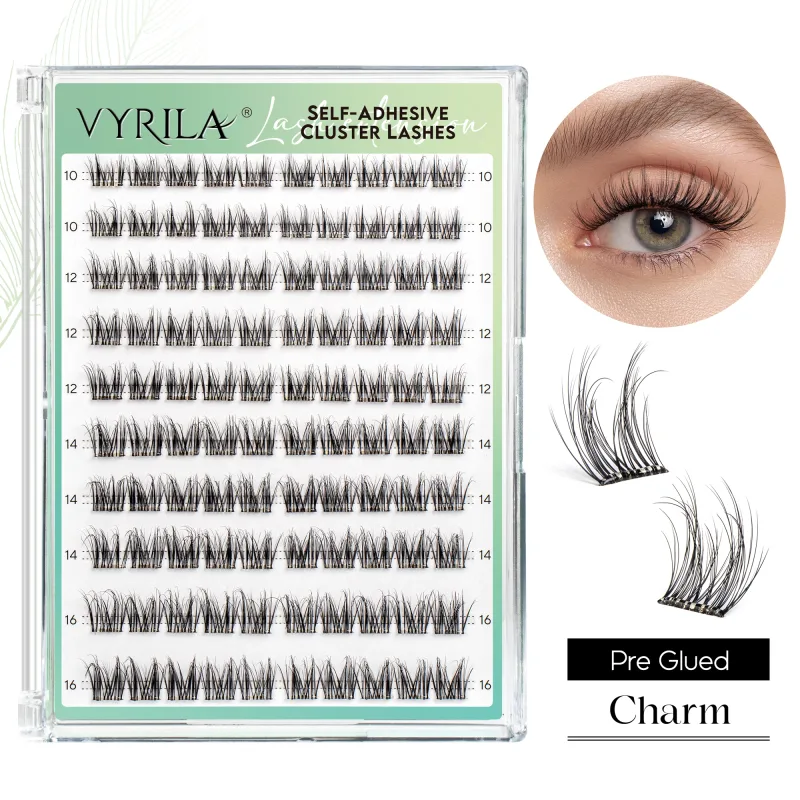 Self Adhesive Eyelashes No Glue Needed Lashes 10‑16mm Pre Glued Cluster Lashes D Curl Soft Natural Press on Lashes — image 8
