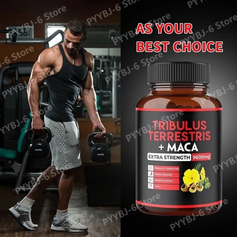 Tribulus Terrestris + Maca Root Extract Supplement Supports Energy Vitality Natural Herbal Health Non-GMO 90 Vegan Capsules — image 3