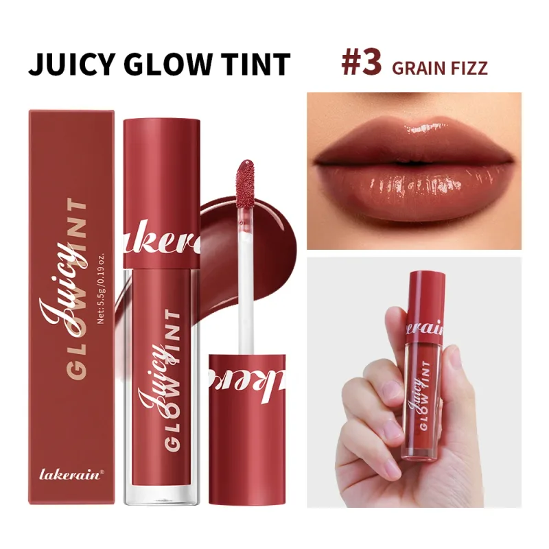Juteux lueur teinte pour les lèvres miroir brillant à lèvres hydratant en profondeur longue durée rosée hydratant Non collant haute brillance teinté maquillage pour les lèvres