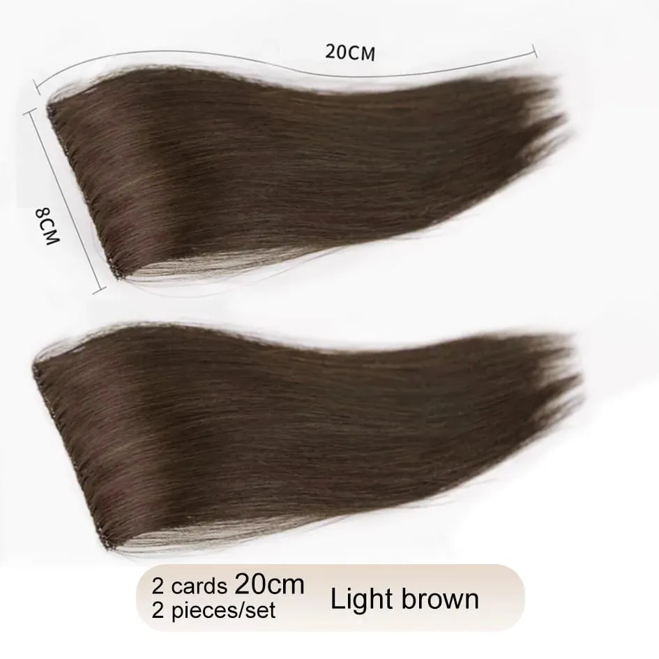 Synthetic 2 pieces/set of wig pads hair extensions opening and top replacement pieces replacement artifact