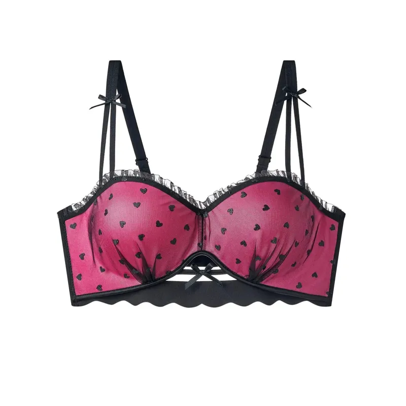 French Lace Push Up Bra For Small Bust Half Cup Anti‑Sag 2026 New Pure Desire Sexy Women Lingerie Brassiere 32-38 A-C — image 9