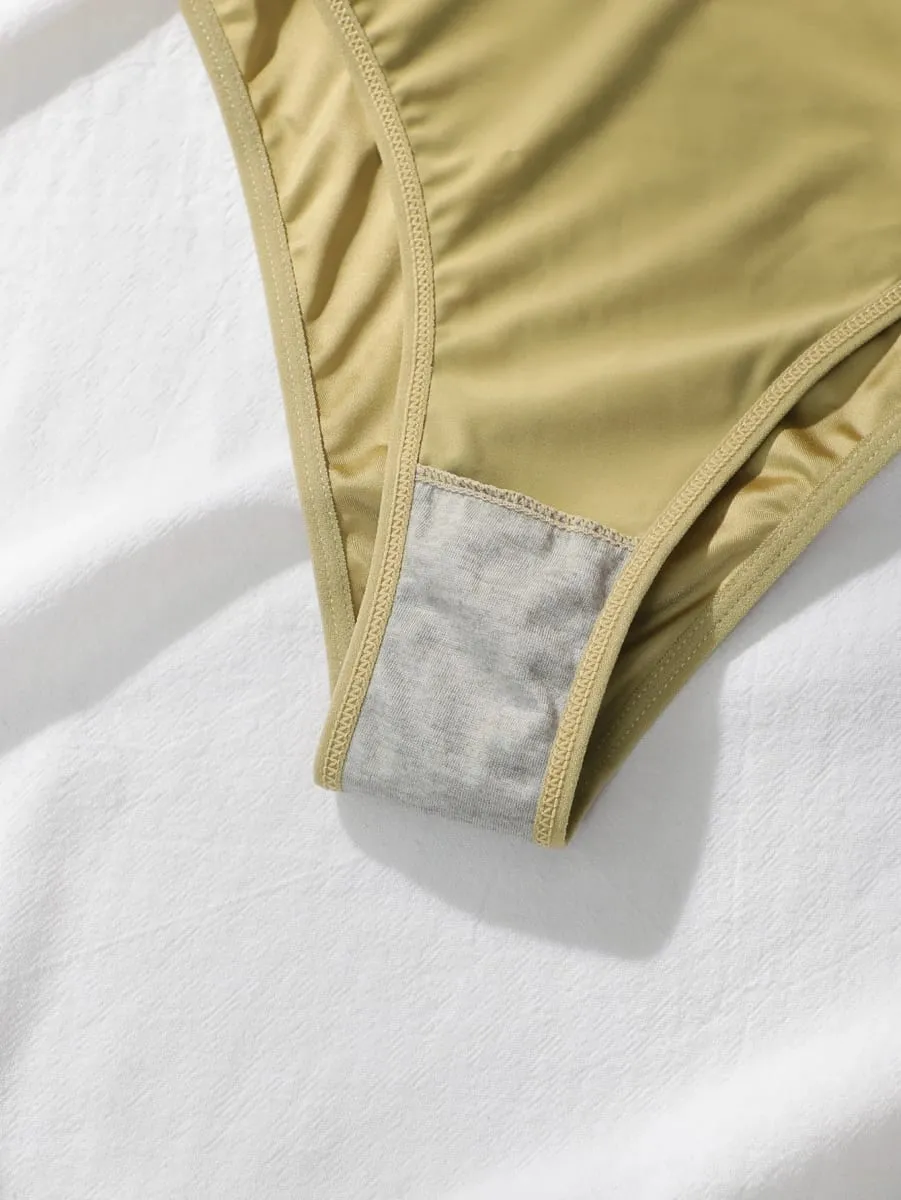 Damer Satin Glansig BH Trosset Bygel Tunn Cup 2 delar Damunderkläder Set Justerbara remmar Enfärgad Dagliga intima underkläder — image 6