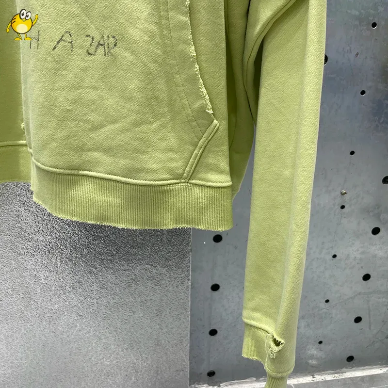 Washed Blue PALY Hoodies Men Woman Vintage Damaged Hole Old Casual High Quality Hip Hop Fashion Zipper Sweatshirts — image 12