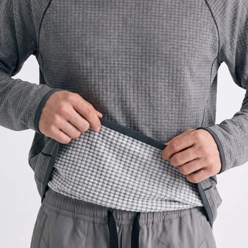 Unisex Grid Fleece Hooded Sweatshirt Thermal Lock Trail Running Tops Men Women Lightweight Breathable Hiking Base Layer