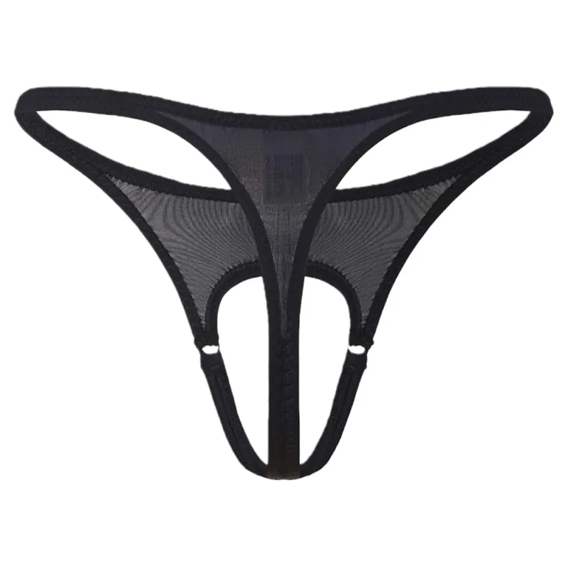 Sexy Men Underwear Thongs with Front Open Pouch Low Rise Fit High Elastic Stretch for Club Party 95%Polyester+5%Spandex — image 16