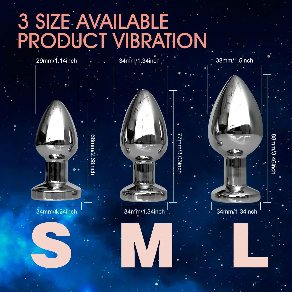 1PCS Metal Magnetic Charge Vibrating Anal Plug Anal G-spot Vibrating Masturbation Prop Adult Sexual Health Sex Toy — image 3