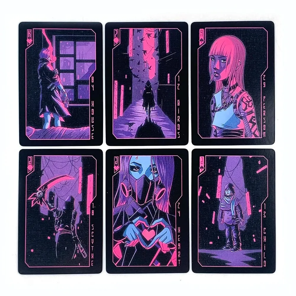 New Oracle Cards A 40 Cards Cyberpunk Oracle Cards For Modern Mystics Perfect For Meditatio Divination & Gift Giving — image 4