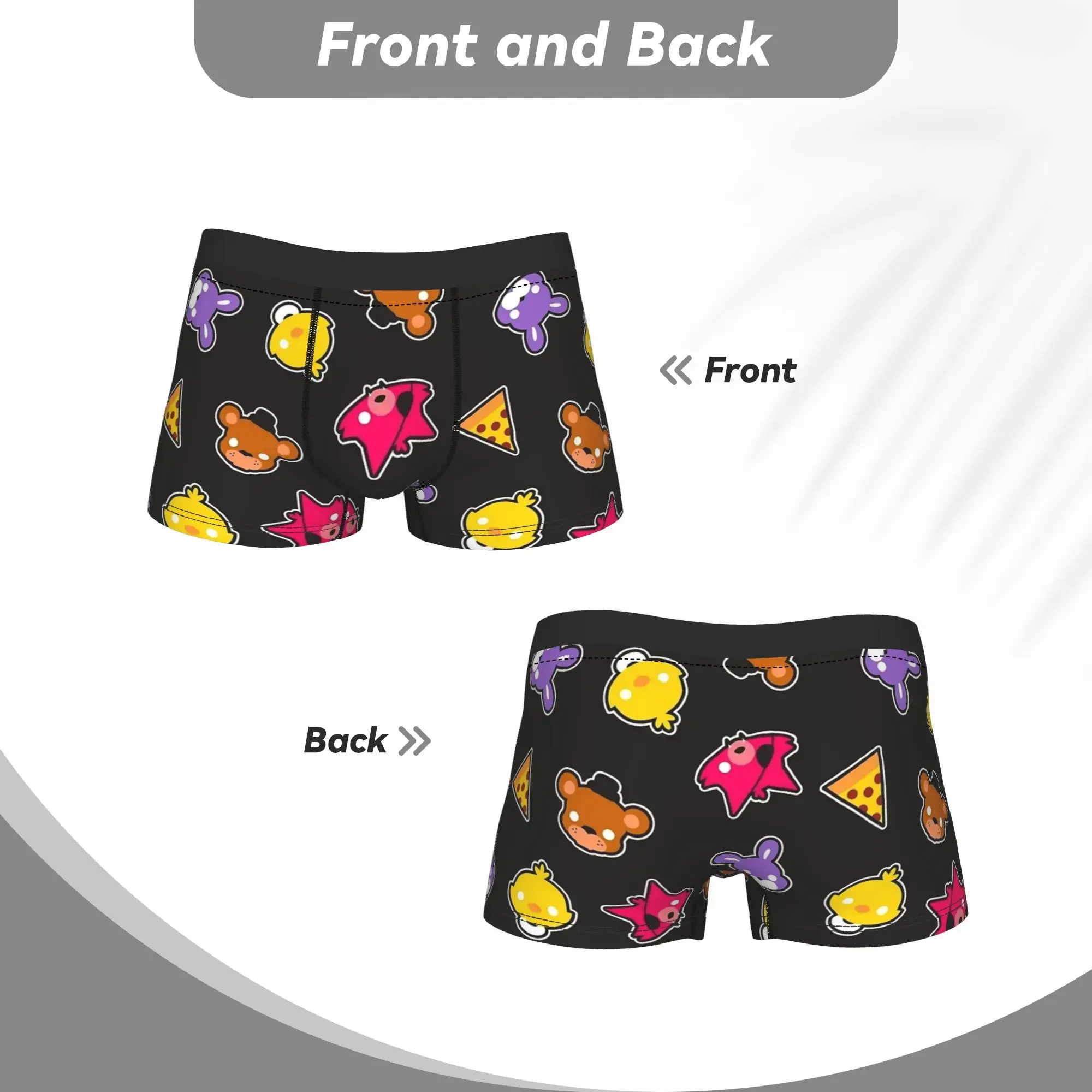 Man FNAF At Freddys Long Underwear Fashion Boxer Briefs Shorts Panties Male Soft Underpants — image 4