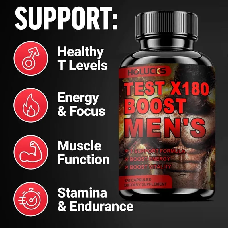 Natural Male Test Booster Supplement with Boron & Vitamin Blend Support Vitality Stamina Endurance & Physical Vigor — image 4