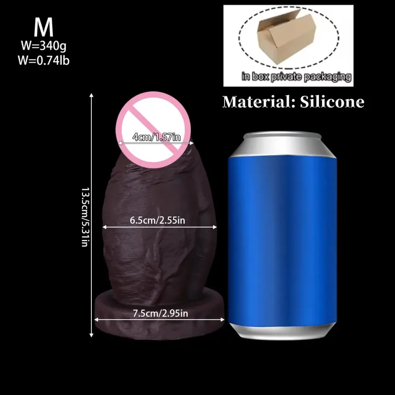 New Realistic Big Huge Thick Anal Dildo Butt Plug Giant Large Soft Silicone Anal Plug Expander Training Adult Sex Toys for Women — image 8