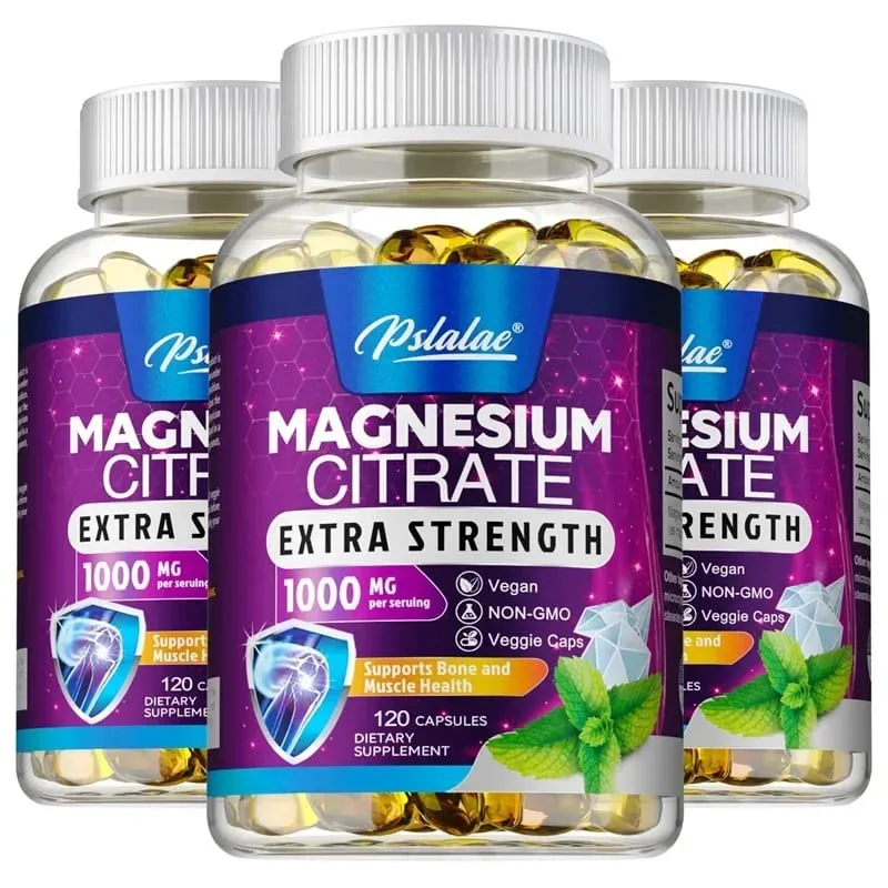Magnesium Citrate 1000 Mg - Supplement for Stress Relaxation Bone Sleep Heart Health Nerve Muscle & Metabolism — image 9
