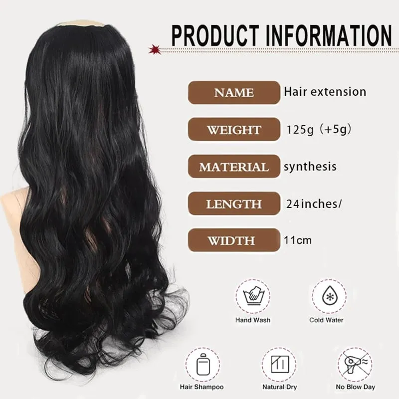 24 inch Long Wavy Hair Clip/Hair Extensions/Wigs/Women's Synthetic Wigs/Parties/Role-Playing/Different Events — image 2
