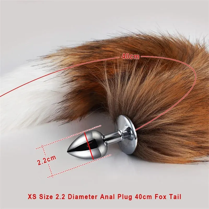 Sex Shop 5 Sizes Metal Butt Plug Fetish Fox Tail Intimate Toys Bdsm Anal Extender Dilator Products Erotic Games Goods For Adults