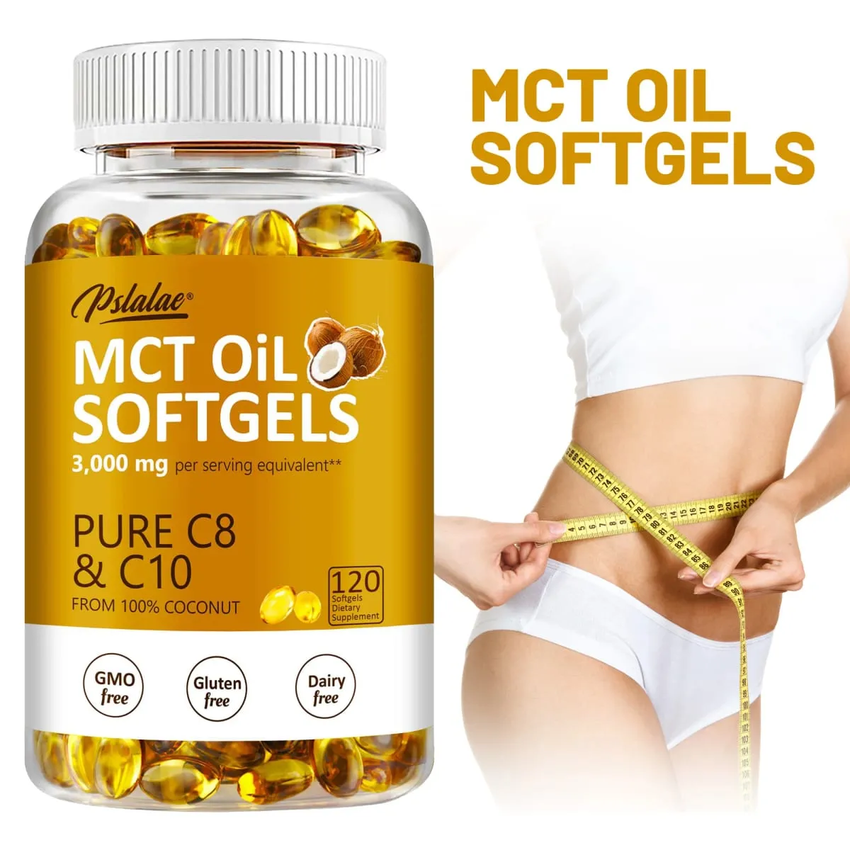 MCT Oil Softgels - Supports Energy Focus and Mental Clarity Weight Management Improves Digestion Brain Supplement — image 1