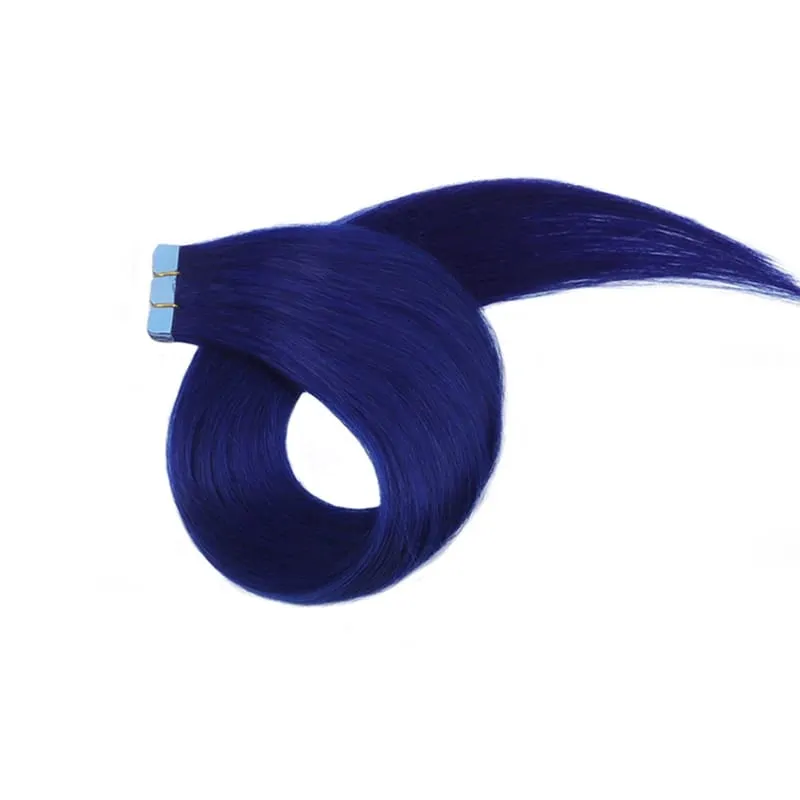 Mini Tape In Hair Extensions Skin Weft Machine-Remy Natural Tape in Extensions Pea Green 10pcs/pack 12-20 inch