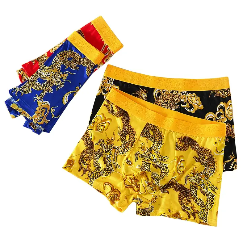 4st/set Herrunderkläder 3D-mönster Sexiga kalsonger U-formad konvex påse Mode Pojktrosor Ny stil Boxershorts Herr — image 3