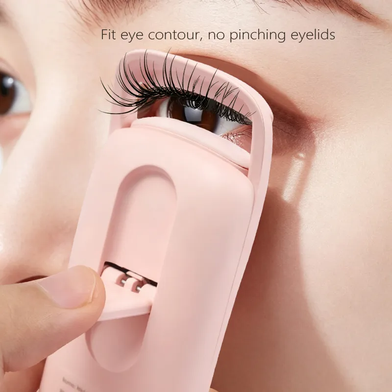 Electric Heated Eyelash Curler with Eyelash Card Makeup Eye Lashes Curler Tool Long Lasting Lash Extension Perm Eyelashes Clip — image 1
